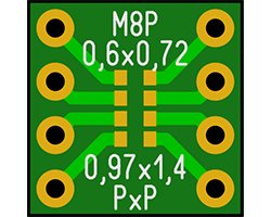 画像1: 表面実装ピッチ変換基板（8個入）