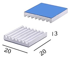 画像1: ★W＝20★薄型ヒートシンク